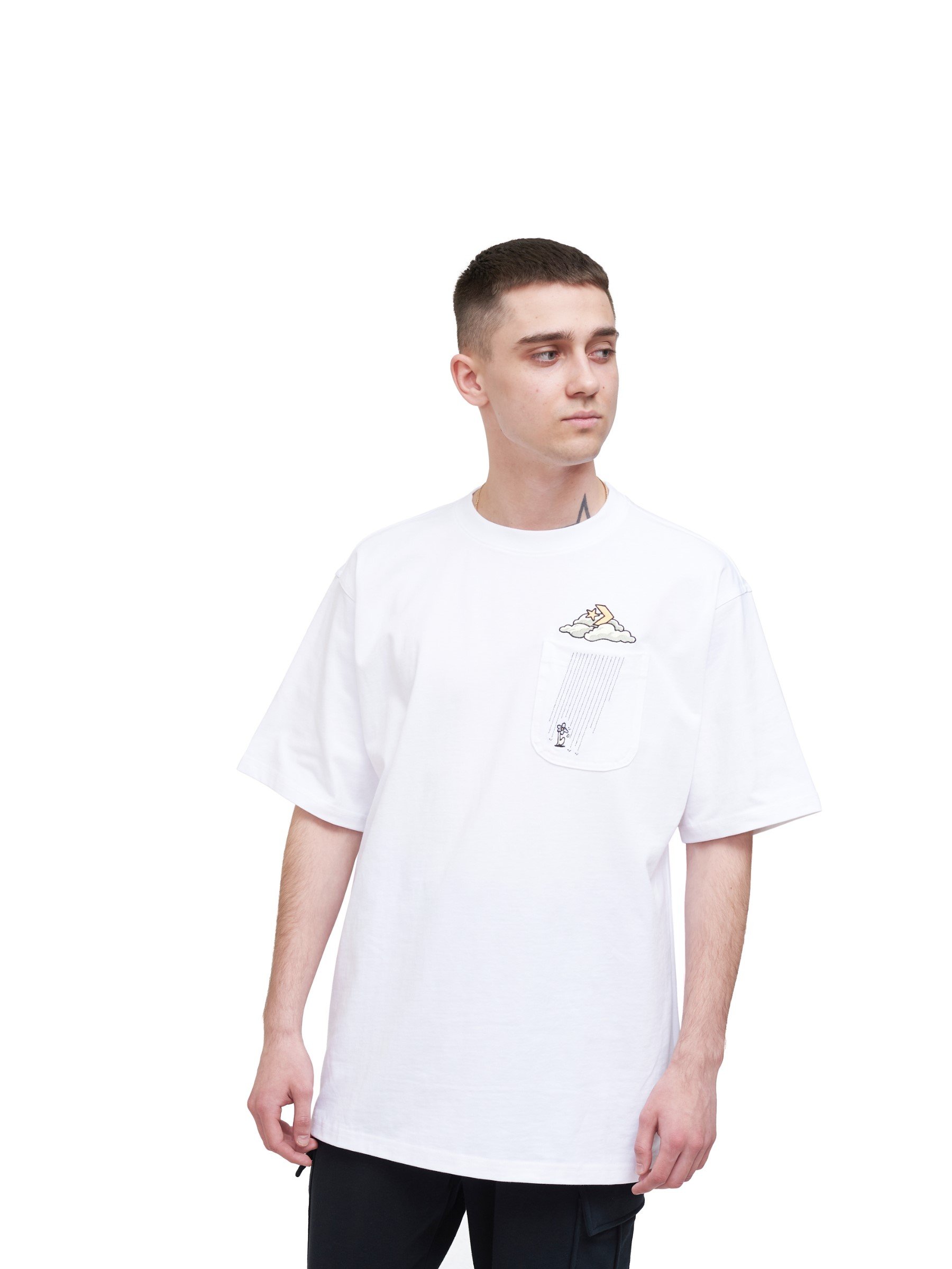 

Converse Мужская футболка Cloud Pocket T-Shirt, Белый
