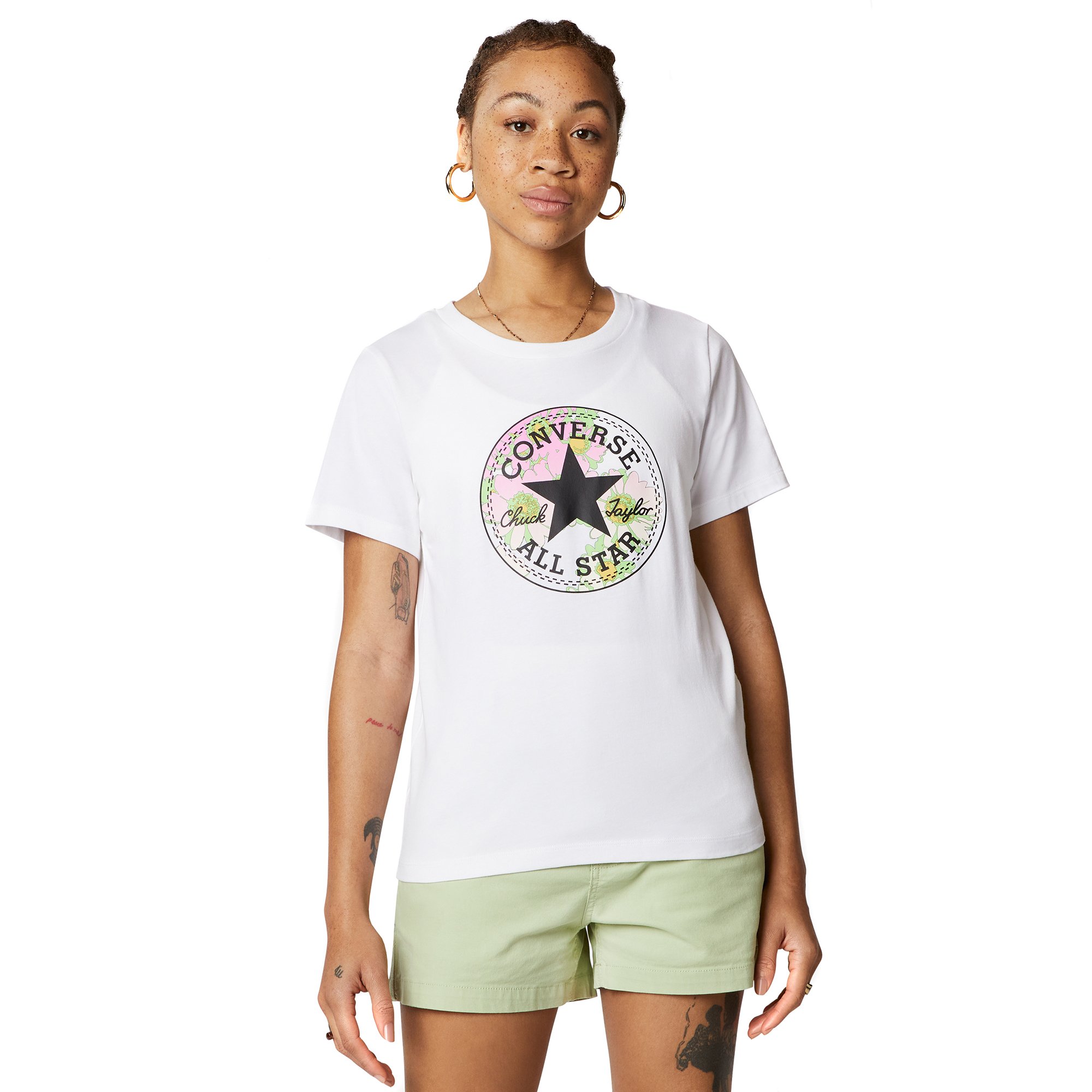 

Converse Женская футболка Chuck Inspired Takedown Tee White, Белый